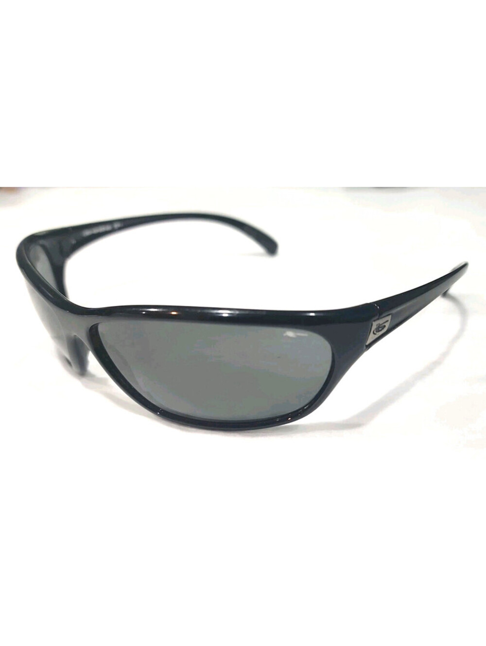 Bolle 10919 Black Rectangle Gray Wrap Sunglasses READ